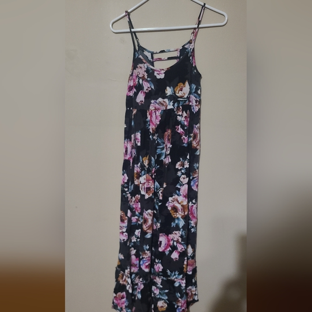 Band of Gypsies Black Floral Maxi Dress Size XS - Picture 2 of 4